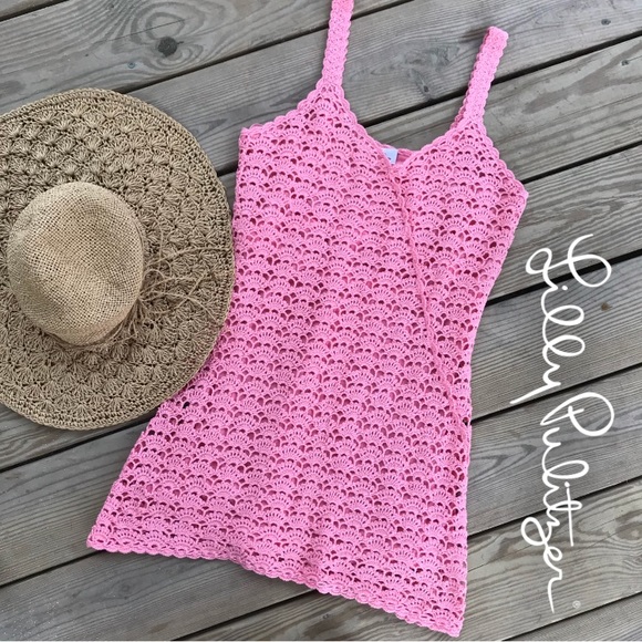 Lilly Pulitzer Dresses & Skirts - Lilly Pulitzer Crochet Lace Tank Mini Dress